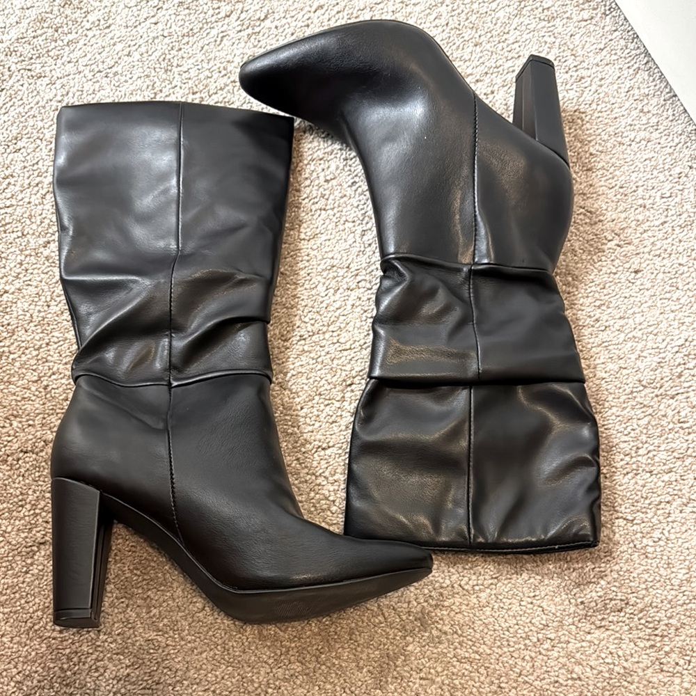 Black Leather Women's Boots